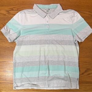 Calvin Klein Mint and Gray Polo Shirt